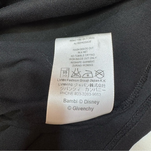 Authentic Excellent Givenchy Disney Bambi Black Crewneck T Shirt size Medium - Picture 6 of 7